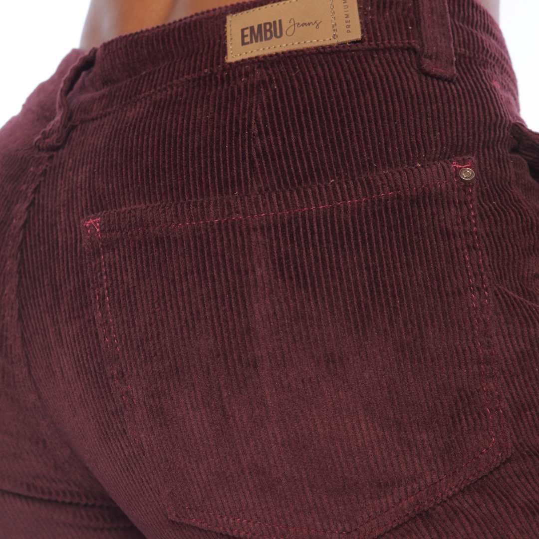 Slouchy en corduroy vino - Ref:10923
