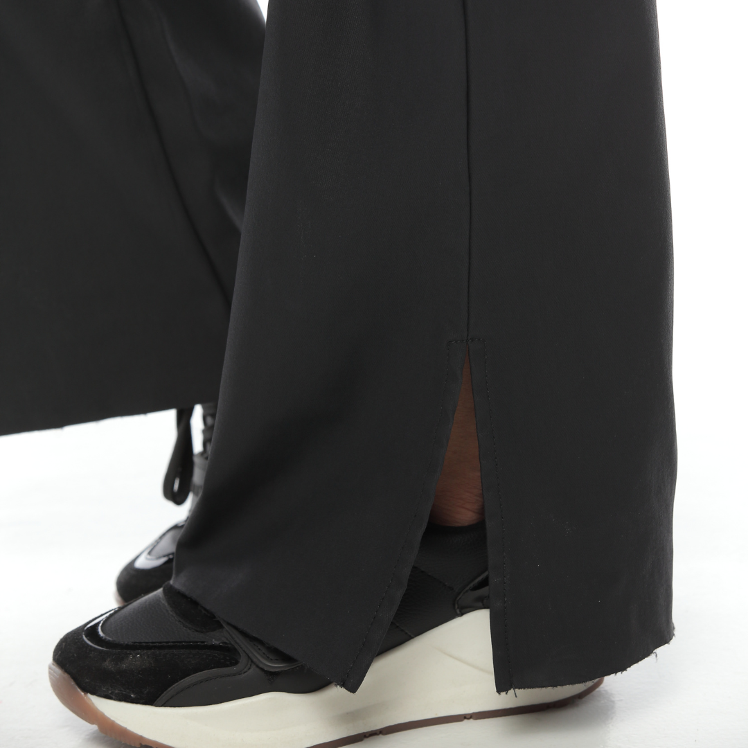 Pantalón efecto cuero bota ancha - Ref:10439