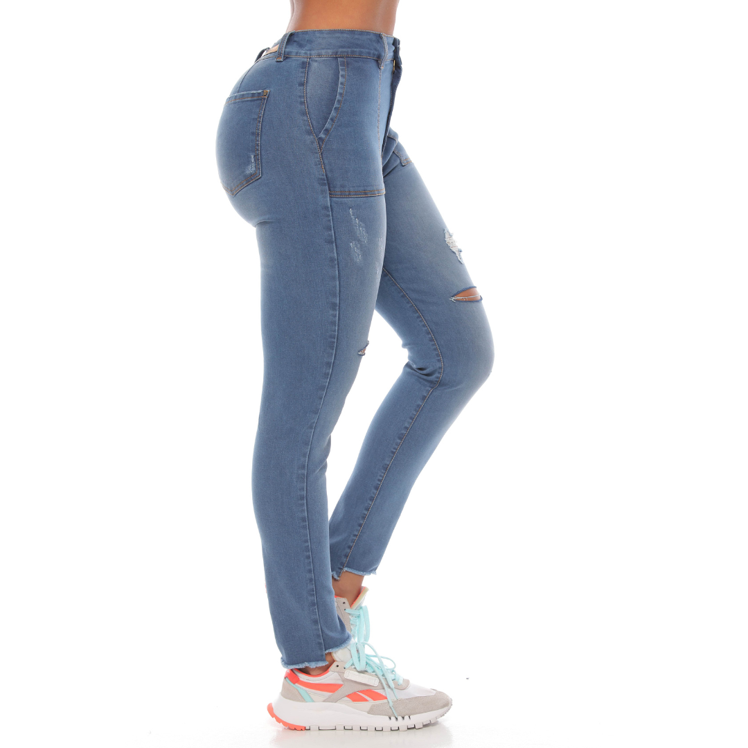 Jean skinny bolsillos diagonal - Ref:10366