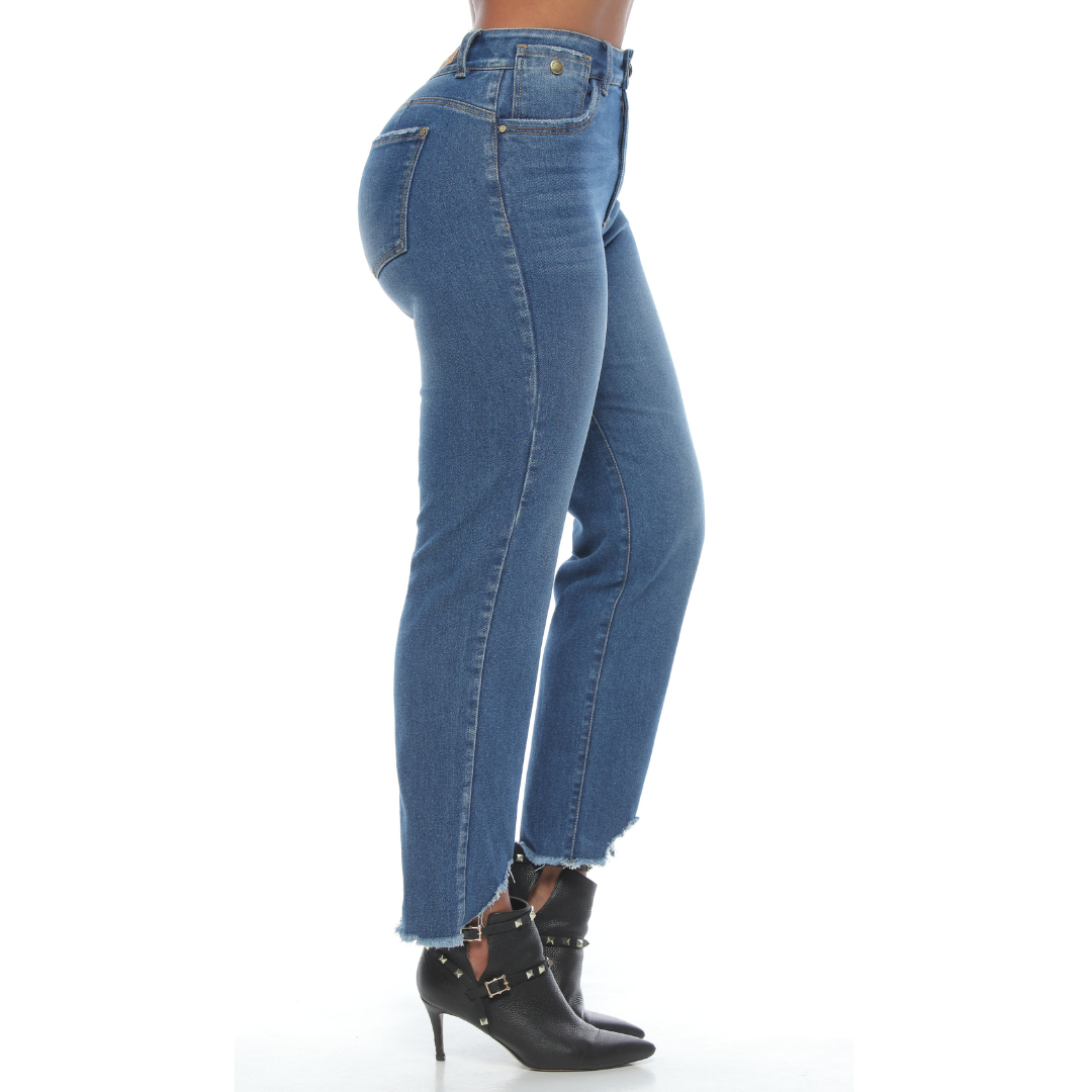 Jean skinny con detalle en bota - Ref:10425