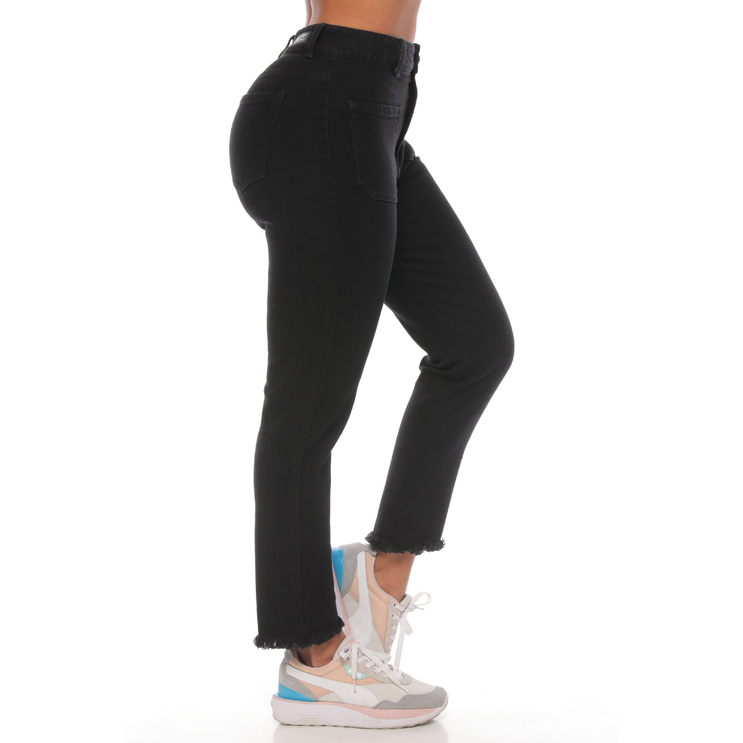 Mom fit bolsillos parche negro - Ref:10360