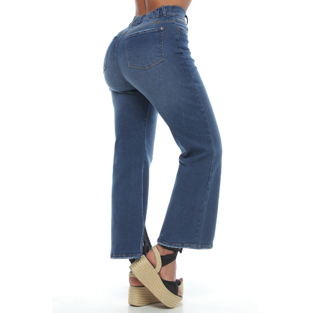 Jean culotte con corte delantero - Ref:10421