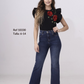 Jeans culotte con abertura en bota