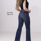 Jeans culotte con abertura en bota